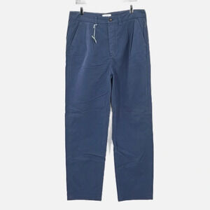 Amendi Gunnar Blue Organic Cotton Pleat Front Button Fly Pants - NWPT - Size 33